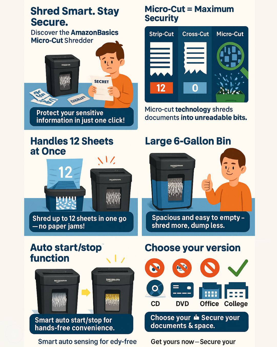 AmazonBasics 12-Sheet Micro-Cut Shredder Review