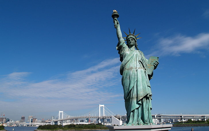 The famous Statue of Liberty
